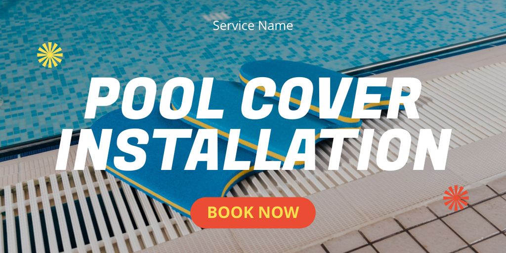 Pool Cover Installation Service Image Design Template