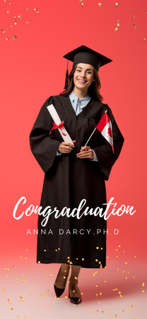 Congratulation with Graduation Snapchat Geofilter Design Template