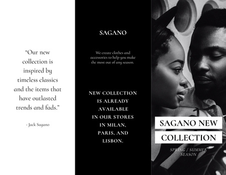 Szablon projektu Fashion Brand Collection Announcement Brochure 8.5x11in Z-fold