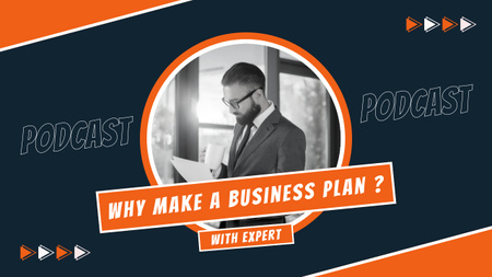 Podcast Topic about Business Consulting Youtube Thumbnail Design Template