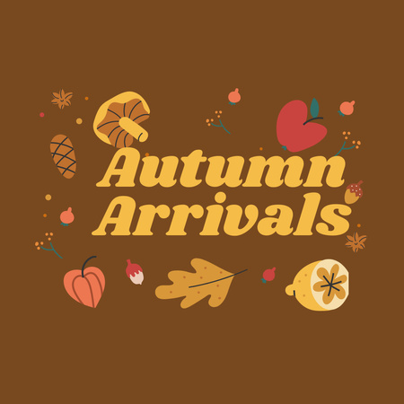 Autumn Sale Announcement with Child in Stylish Shoes Instagram Design Template