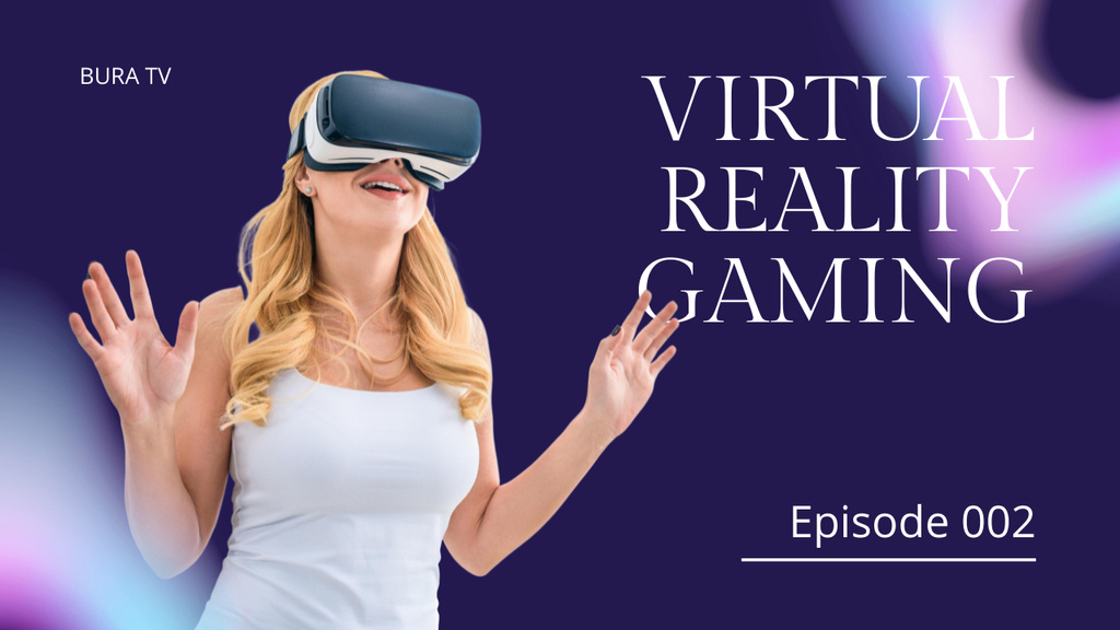 Plantilla de diseño de Virtual Reality Gaming Youtube Thumbnail 