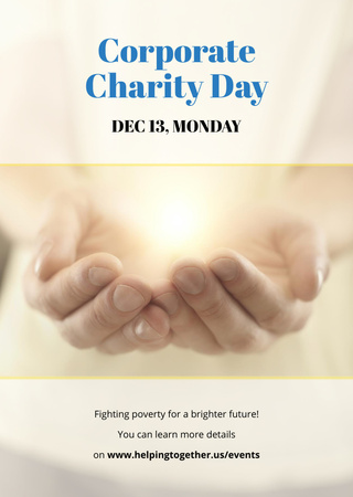 Corporate Charity Day Announcement Flyer A6 Šablona návrhu