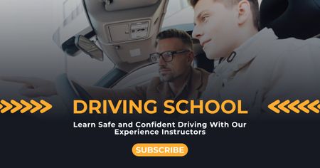 Abonelik ile Güven Veren Sürücü Kursu Dersleri Teklifi Facebook AD Tasarım Şablonu