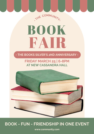 Plantilla de diseño de Book Fair Event Poster 