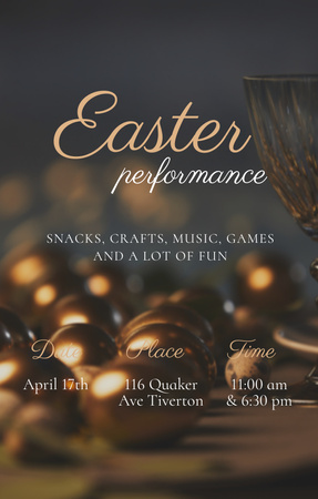 Easter Evening Performance Invitation 4.6x7.2in Design Template