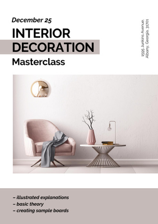 Mastering Interior Design Aesthetics In Winter Poster B2 Πρότυπο σχεδίασης