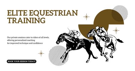 Platilla de diseño Elite Equestrian Training Session Offer Facebook AD