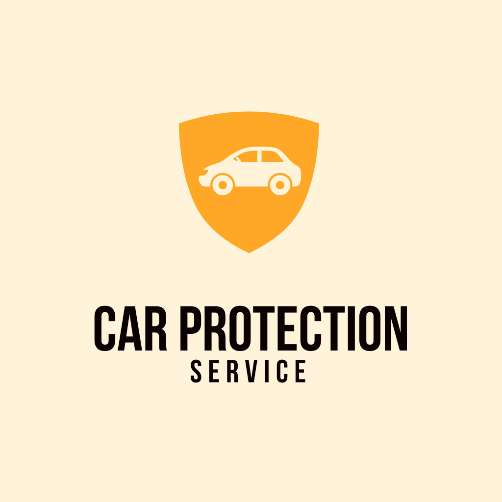 Car Protection Service Ad Logo Šablona návrhu