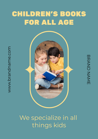 Sale of Children's Books for All Ages Poster Design Template