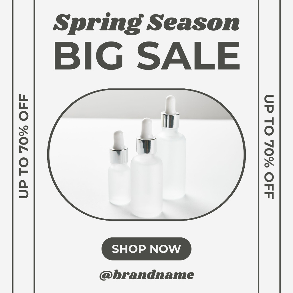 Designvorlage Big Spring Sale Skin Care Serum für Instagram AD