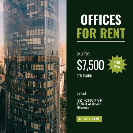 Offices rent advertising Animated Post – шаблон для дизайну