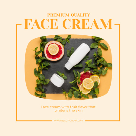 Premium Quality Face Cream Ad Instagram Design Template
