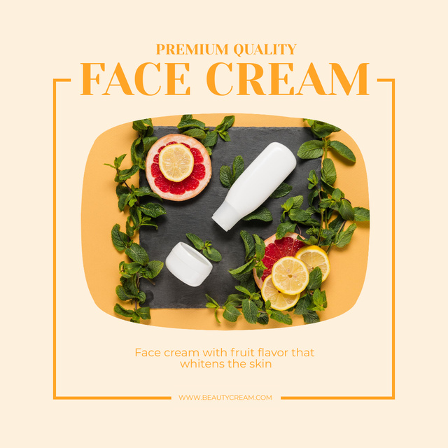 Ontwerpsjabloon van Instagram van Premium Quality Face Cream Ad