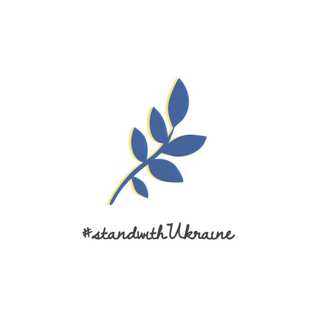 Stand with Ukraine Now Instagramデザインテンプレート