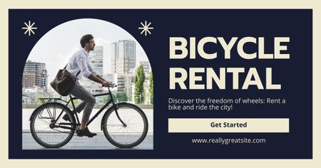 Plantilla de diseño de Bicicleta Urbana para Ir al Trabajo Facebook AD 