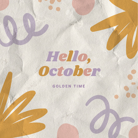Autumn Inspiration with Bright Pattern Instagram Design Template