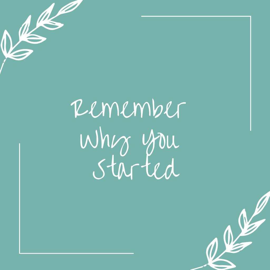 Ontwerpsjabloon van Instagram van Inspirational Phrase on Turquoise