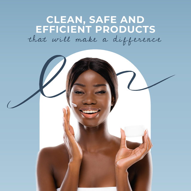 Facial Skin Care Goods for African American Girls Instagram Design Template