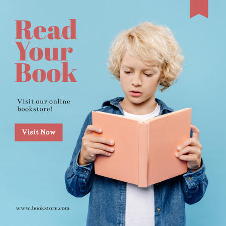 Children E-books Store Ad Instagram Design Template