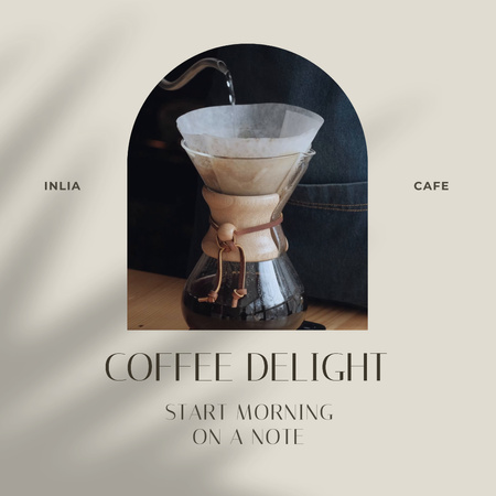 Platilla de diseño Cafe Ad with Coffee Beans in Glass Jar Animated Post