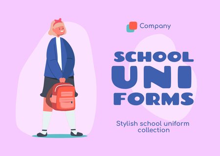 Back to School Announcement Postcard – шаблон для дизайну