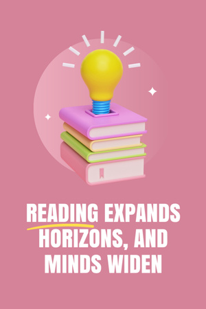 Platilla de diseño Educational Quote About Reading Tumblr