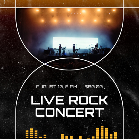 élő rock koncert Animated Post tervezősablon
