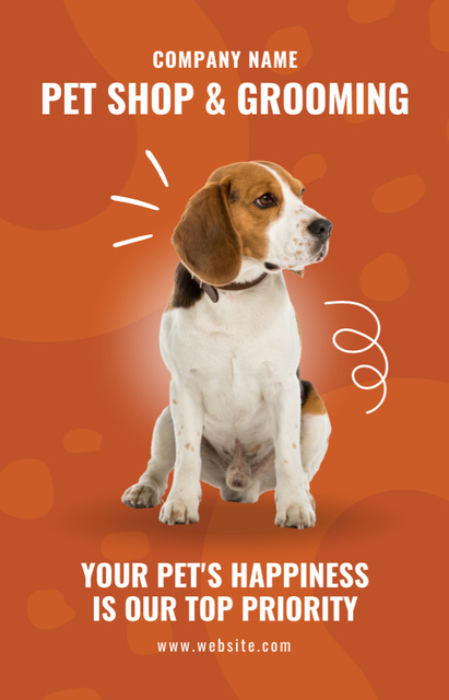 Ontwerpsjabloon van IGTV Cover van Pet Shop and Grooming Services Ad on Brown