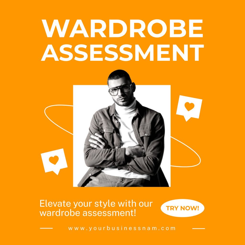 Men's Wardrobe Assessment Instagram Šablona návrhu