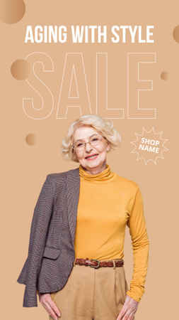 Stylish Outfit For Seniors With Discount Instagram Video Story Design Template