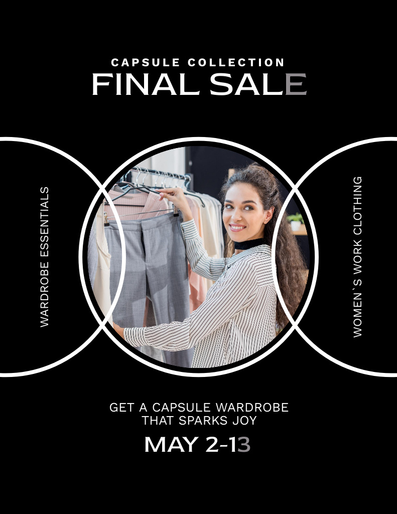 Final Sale Capsule Clothing Collection Poster 8.5x11in Design Template