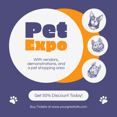 Pet Show with Adoption Opportunity Instagram Design Template