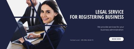 Legal Services for Registering Business Facebook cover Design Template
