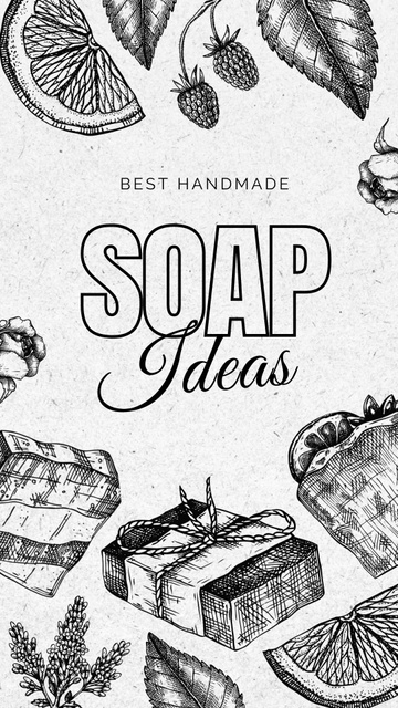 Designvorlage Handmade Soap Ideas With Sketches für Instagram Video Story