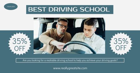 Ontwerpsjabloon van Facebook AD van Betaalbaar aanbod voor chauffeursopleiding