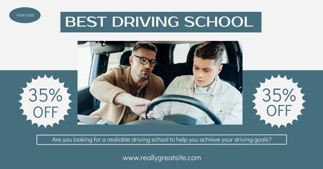 Affordable Driver's Education Offer Facebook AD tervezősablon