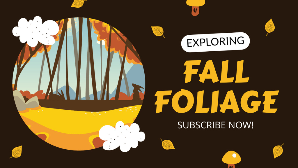 Designvorlage Vlogger Episode About Exploring Autumn Foliage für Youtube Thumbnail