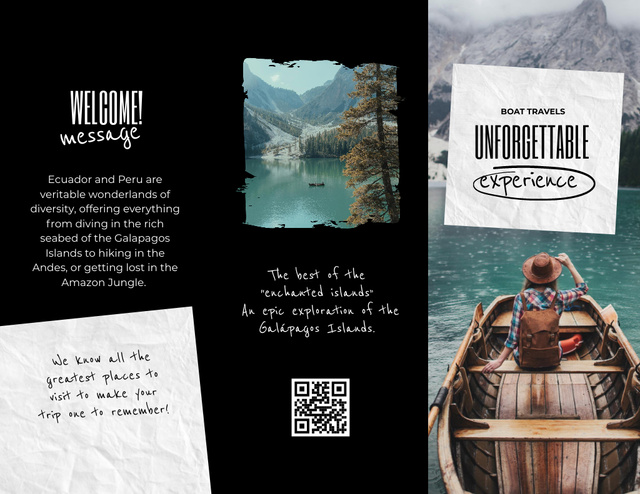 Designvorlage Boat Tours Offer for All für Brochure 8.5x11in Z-fold