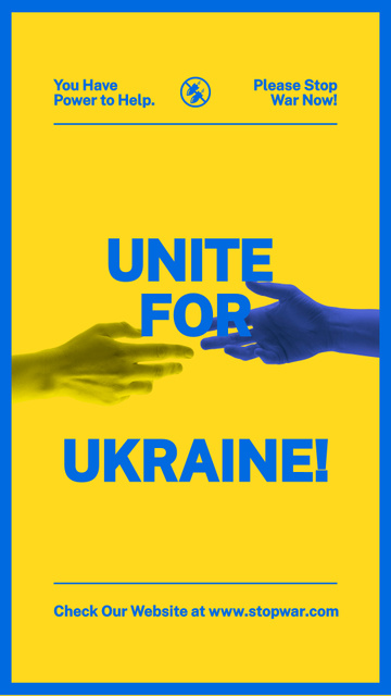 Unite For Ukraine Instagram Story – шаблон для дизайну