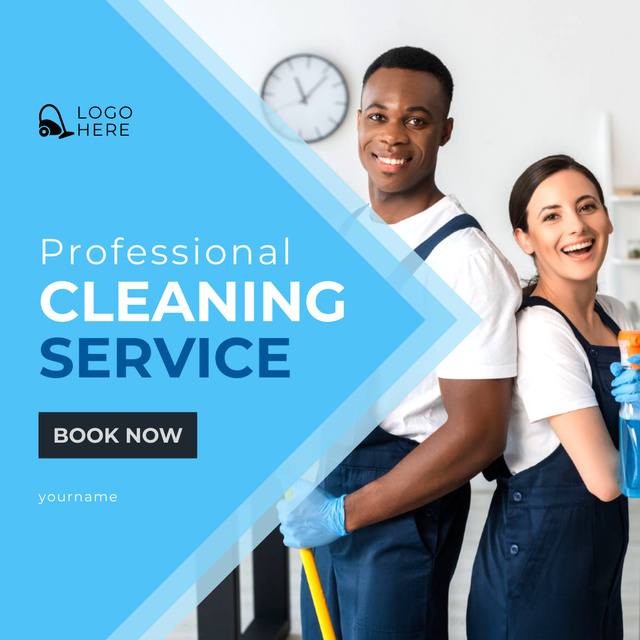Szablon projektu Cleaning Service Ad Instagram AD