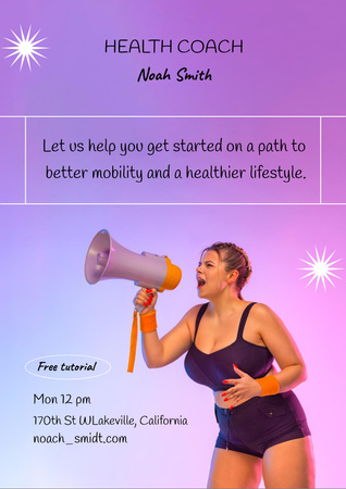 Health Coach Services Offer Flyer A4 Design Template