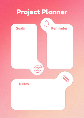 Platilla de diseño Project Planner in Pink Schedule Planner