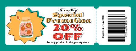 Designvorlage Grocery Store Promotion for Pickled Vegetables für Coupon