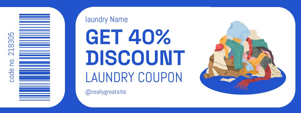 Offer Discounts on Laundry Service Coupon tervezősablon