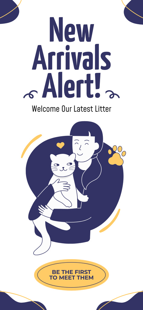 Plantilla de diseño de New Arrivals Of Cat Breeds Alert Snapchat Moment Filter 