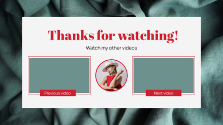 Фантастичний стиль у рекламі епізоду відеоблогу YouTube outro – шаблон для дизайну