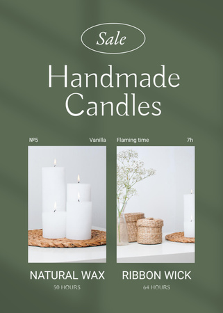 Ontwerpsjabloon van Flayer van Handmade Candles Sale Offer