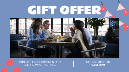 Exquisite Beer And Wine Tastings As Present Offer Full HD video Design Template