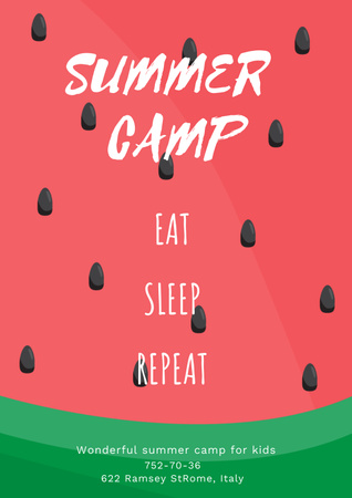 Summer Camp Ad Poster Design Template